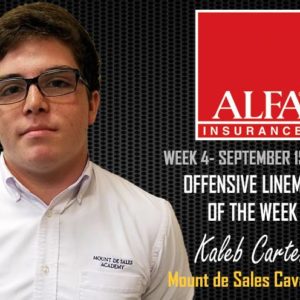 Junior Selected Alfa Insurance Offensive Lineman of the Week