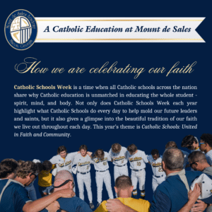 Embracing Unity: Catholic Schools Week at Mount de Sales Academy