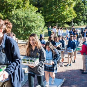 Mount de Sales Academy Exceeds Goal of 10,000 Food Items for Thanksgiving Food Drive